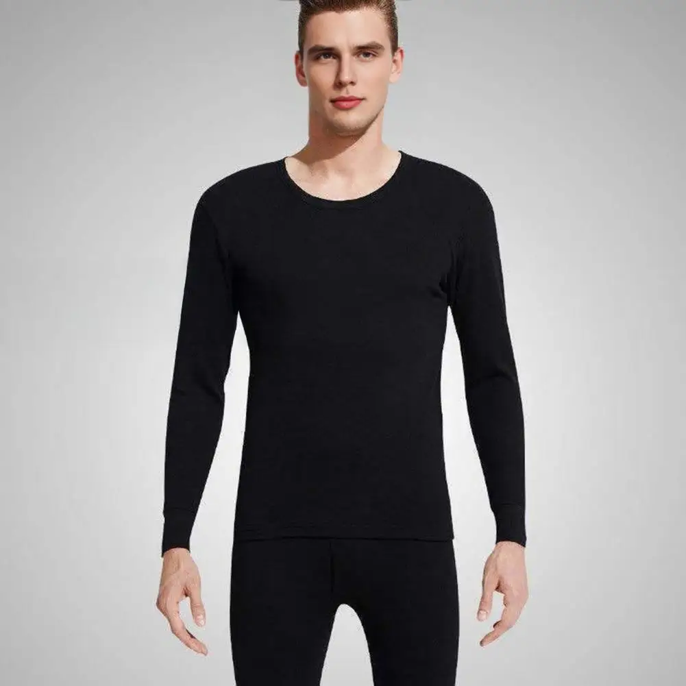 Comodo set di biancheria intima da uomo Set di biancheria intima termica invernale Pantaloni a maniche lunghe per la stagione fredda Mantieni caldo per il massimo comfort