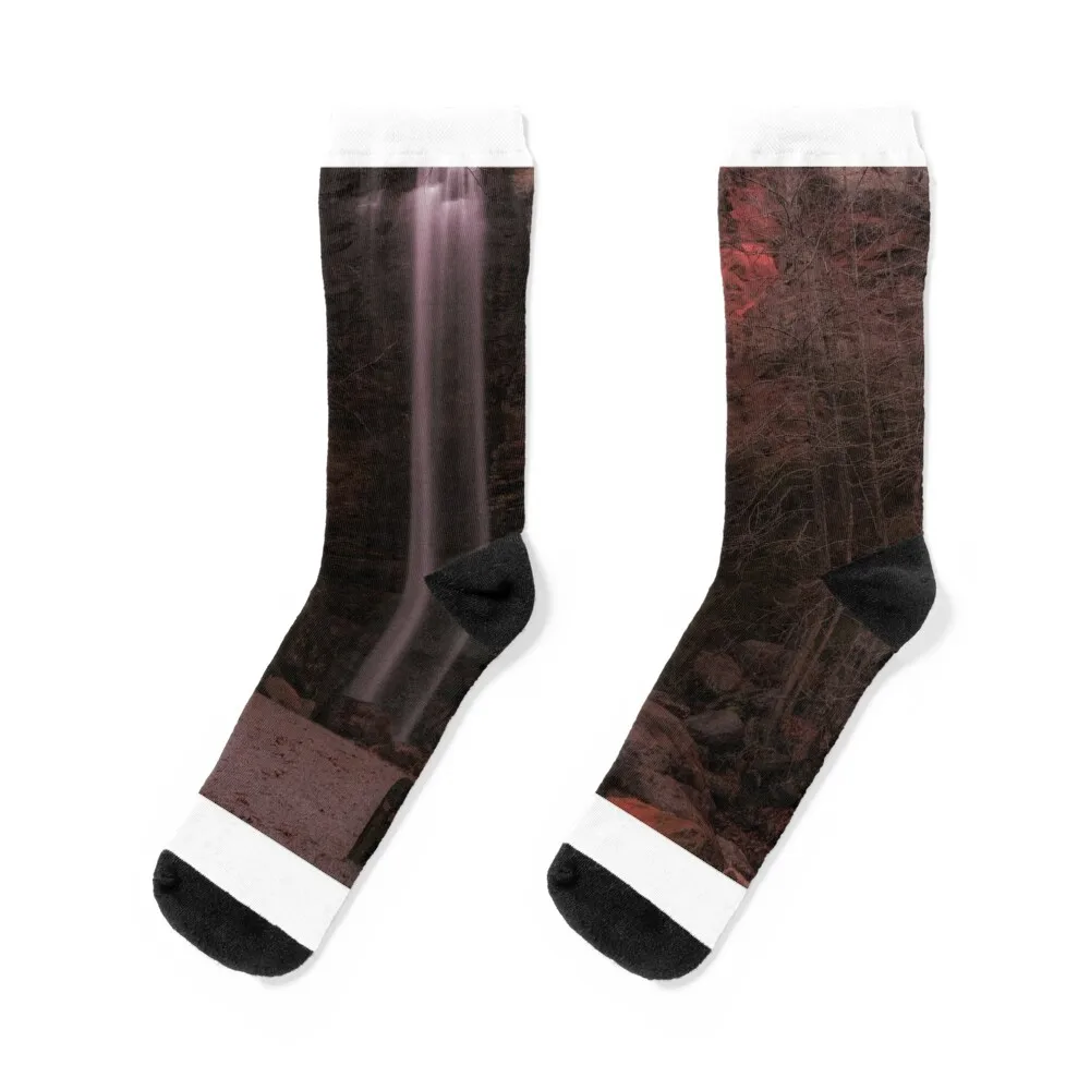 Toccoa Falls Waterfall Georgia Socks warm winter compression japanese fashion Stockings Designer Man Socks Women's