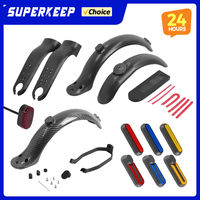 For Xiaomi Mijia MI M365 1S Pro E-Scooter Tire Splash Fender Sets Front Fork Protective Cover Wheel Hub Cap Reflective Shells