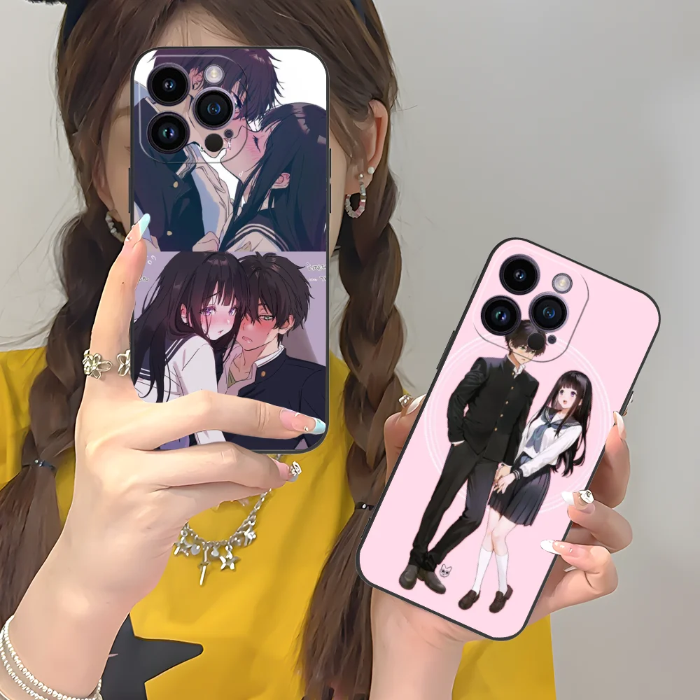 Hyouka Anime 전화 케이스 iPhone 16 15 14 13 12 11 X XR XS 8 7 Pro Max Plus 미니 블랙 커버 스마트 폰 핸드폰