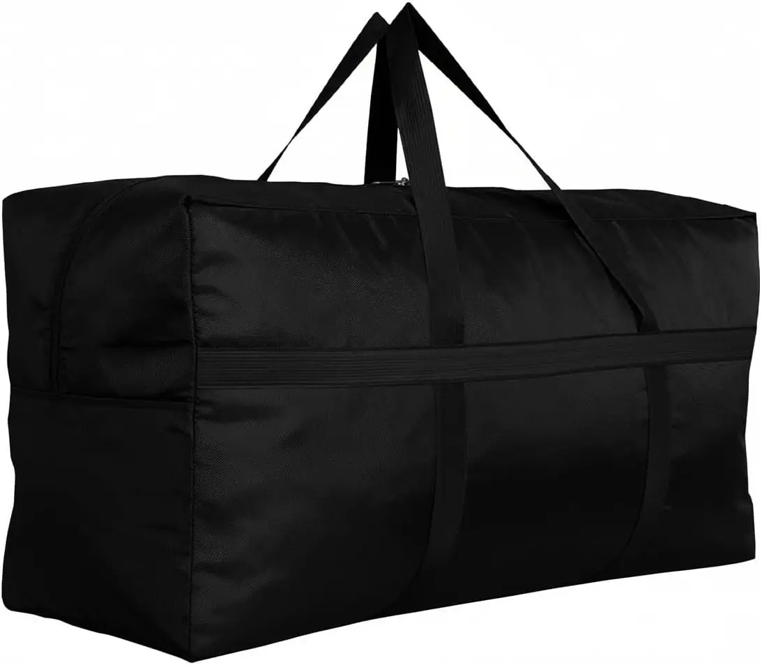 

Extra Large Foldable Duffle Bag for Travel with Zippers and Handles, Spacious Storage