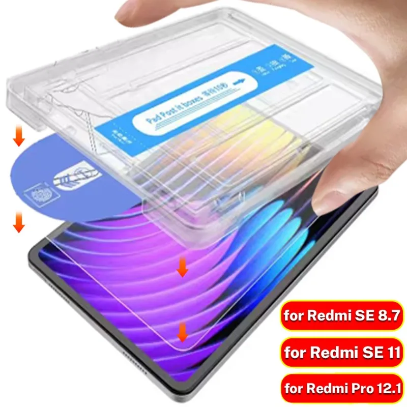 

HD Clear Screen Protector for Redmi Pad Pro 12.1inch SE 8.7inch 11inch Tempered Glass Film with Dust Free Easy Installation Tool