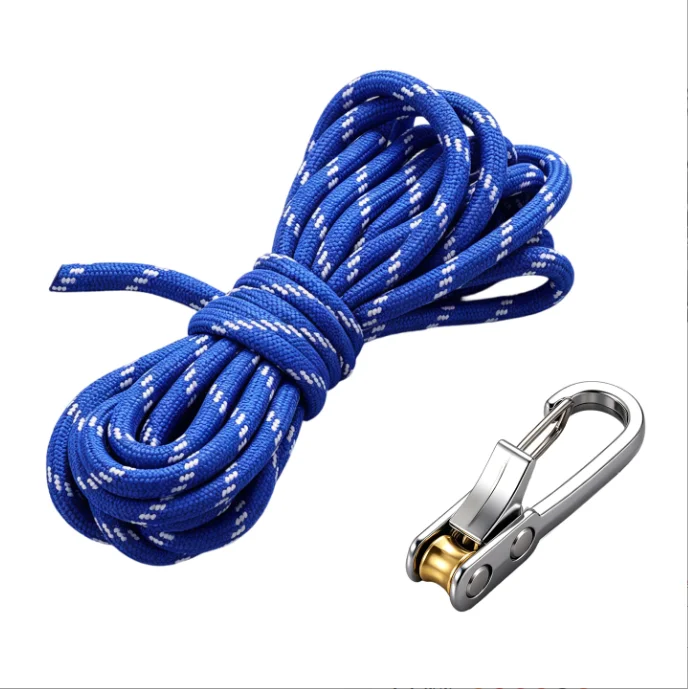 1set Rope Tightening Tool, Heavy Duty Rope Tensioner with Roller Camping Guyline Adjuster for Tent Tarp Hammock Outdoor Gear