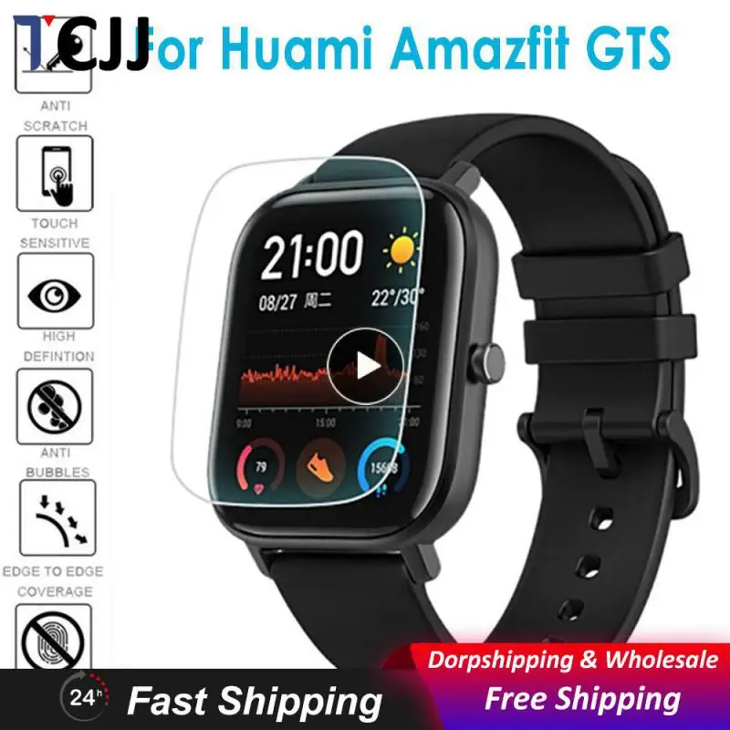 Film pelindung layar Nano untuk Huami, Amazfit GTS HD bening penutup penuh pelindung kaca Aksesori jam tangan pintar 1 ~ 20 buah