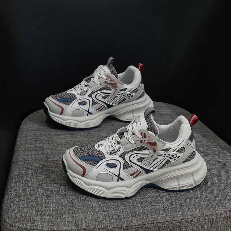 

Женские кроссовки на плоской подошве с ремешками, вулканизированные, новые, быстрые, люксовые, спортивные, от известных брендов, для тренировок