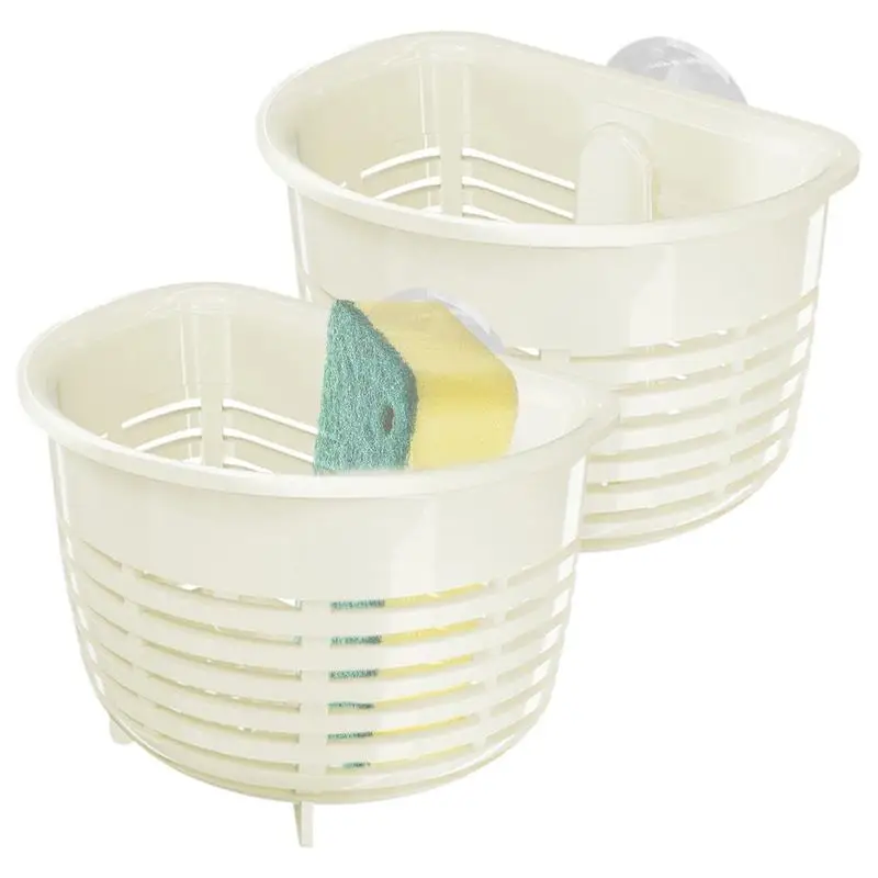 

Kitchen Sink Basket Suction Cup Sink Strainer Basket Portable Organizing Rack Multifunctional Straining Bowl For Vegetables