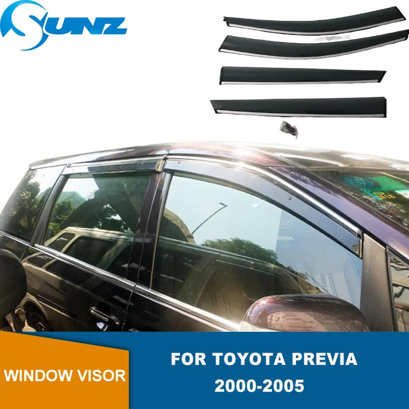 

Side Window Deflectors For Toyota Previa Estima 2000 2001 2002 2003 2004 2005 Weathershields Window Visors Sun Rain Guards SUNZ