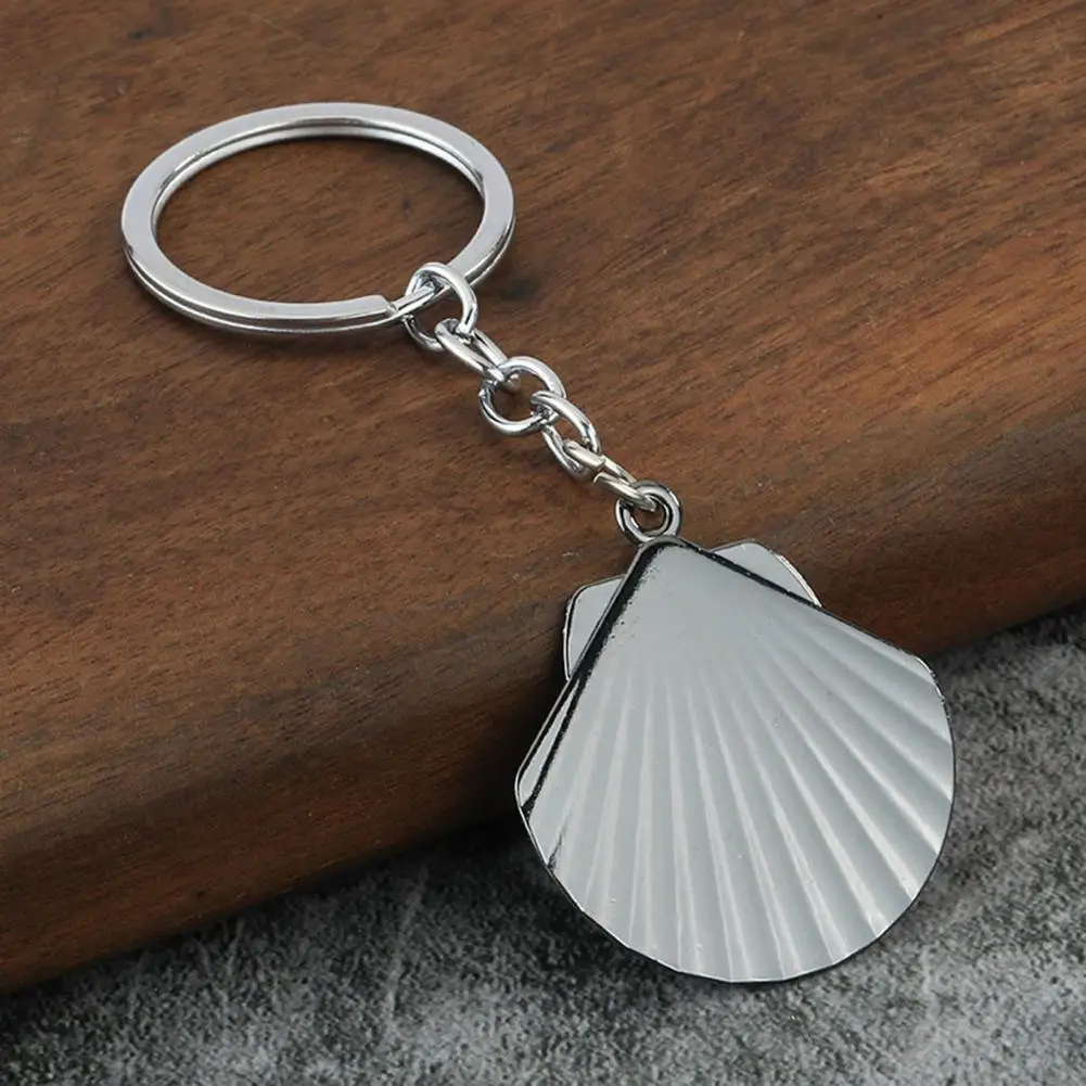Compact Keychain Alloy Beach Keychain Metal Shape Key Ring Decorative Car Key Chain for Handbags Backpacks Accessories