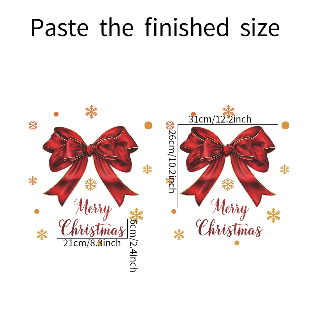 Merry Christmas Window Stickers Wall Sticker Xmas Decals Christmas Decorations For Home Shopping Mall Store Office Window