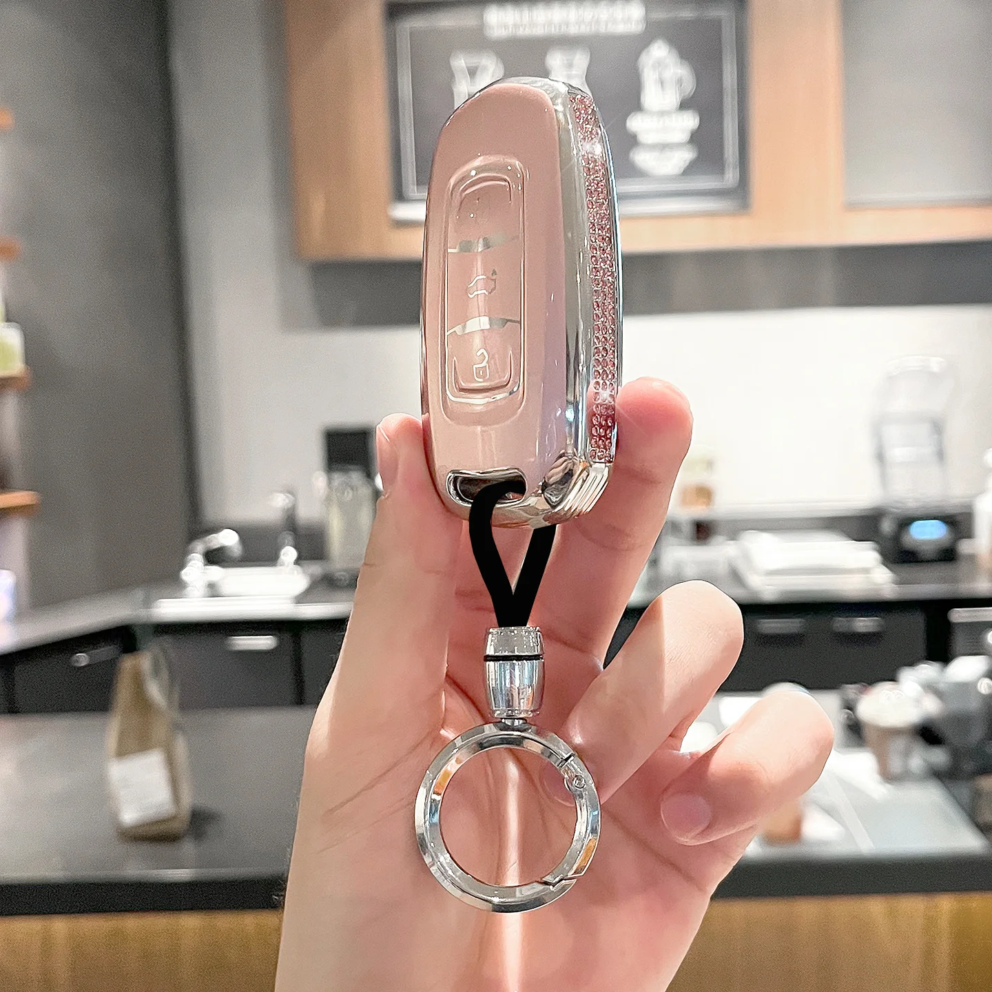 الراقية الجانب الماس لجيلي أطلس بويو NL3 EX7 SUV GT GC9 Emgrand X7 Borui الذكية عن بعد حافظة مفاتيح السيارة فوب الملحقات #2