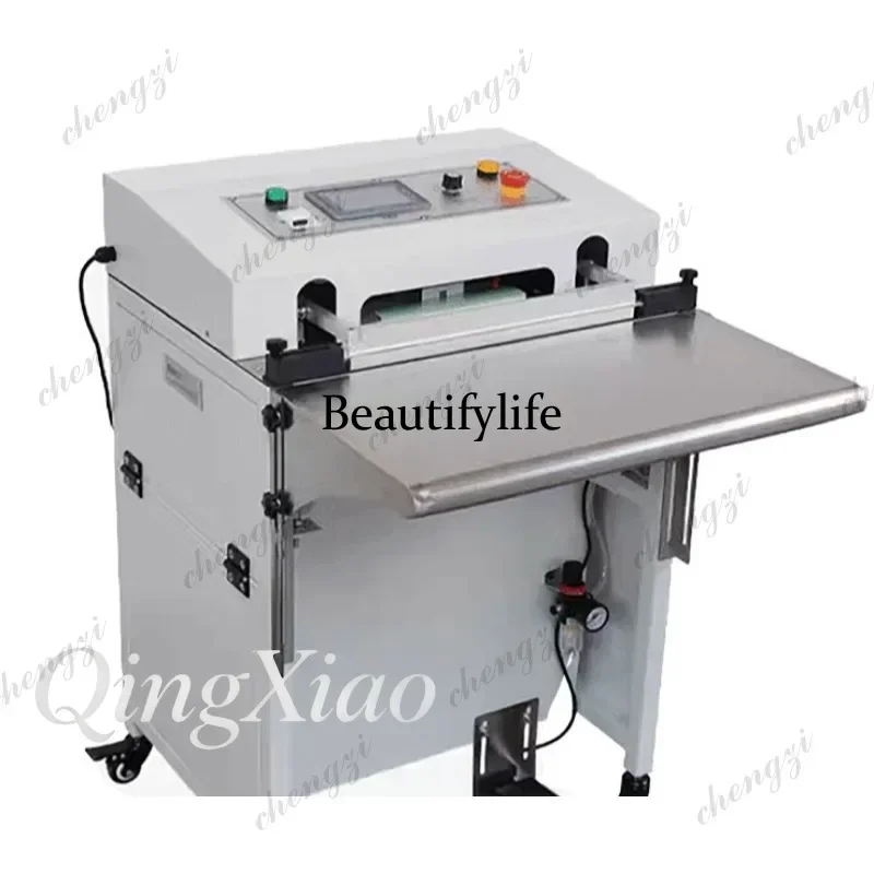Selladora Neumática de Pies HR SWC-400Q con Sujeción Automática de Residuos y Máquina de Corte de Esquinas para Empaque Automático de Bolsas Retráctiles