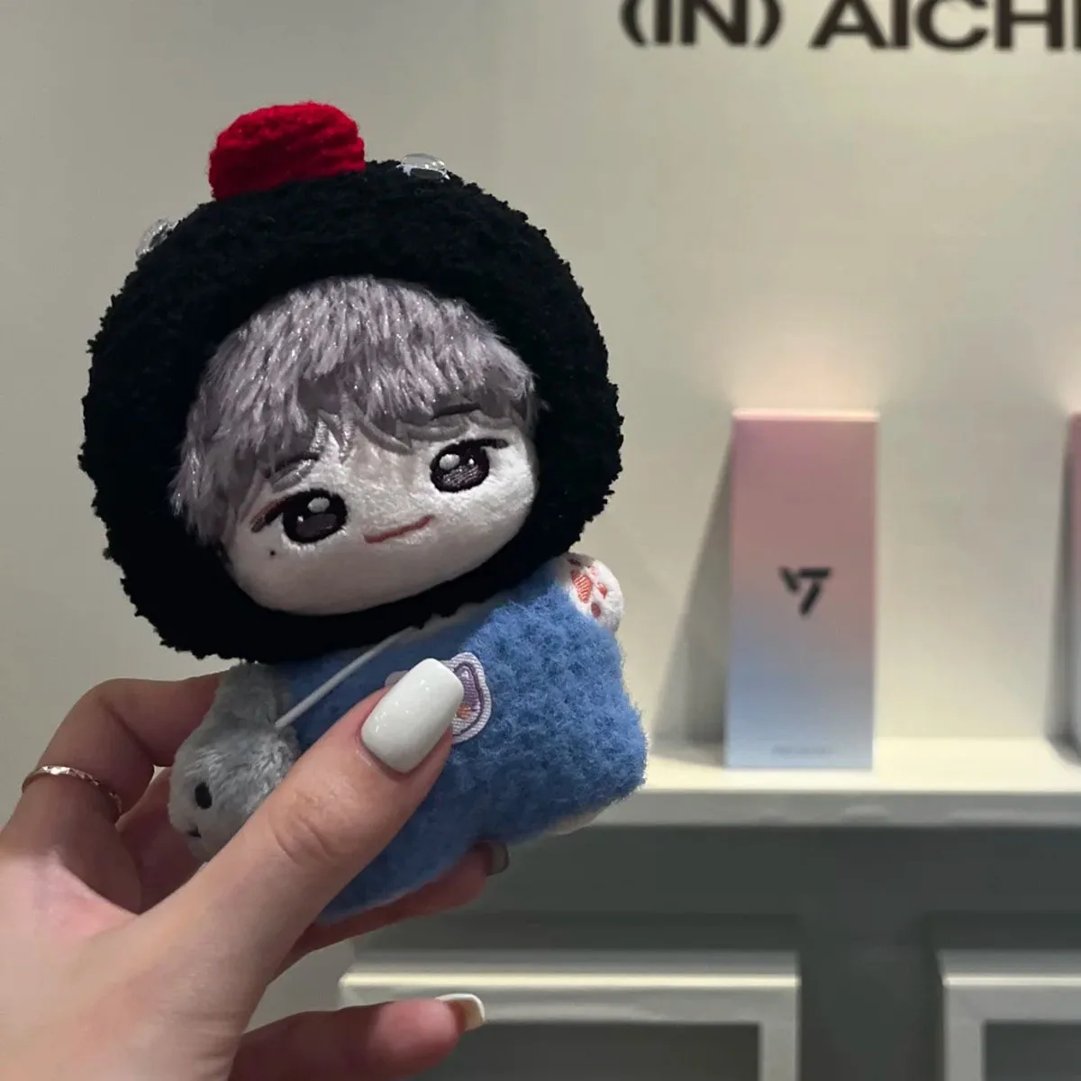 Kpop 아이돌 10cm 만화 봉제 인형 키 체인 러블리 배낭 펜던트 WONWOO 팬 선물 컬렉션