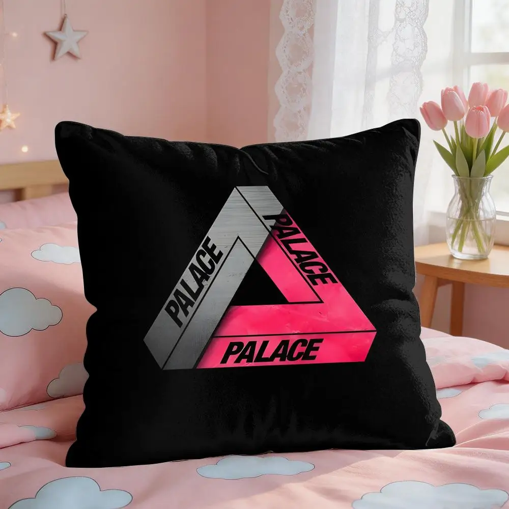 Fashion Cool Brand P-PALACE-E Cushion Cover Square Short Plush Pillow Case Living Room Sofa Home Decor Funda 40X40