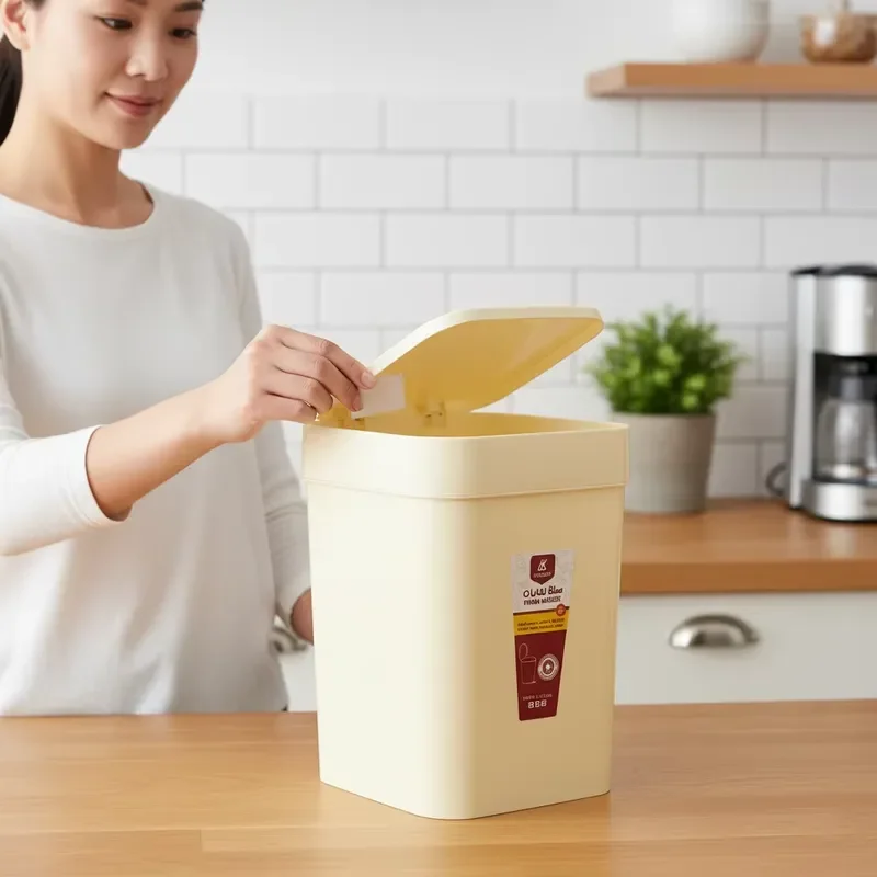 Large Capacity Press Type Trash Can With Lid High Quality Household Waste Bin For Living Room Bathroom Modern Design Storage