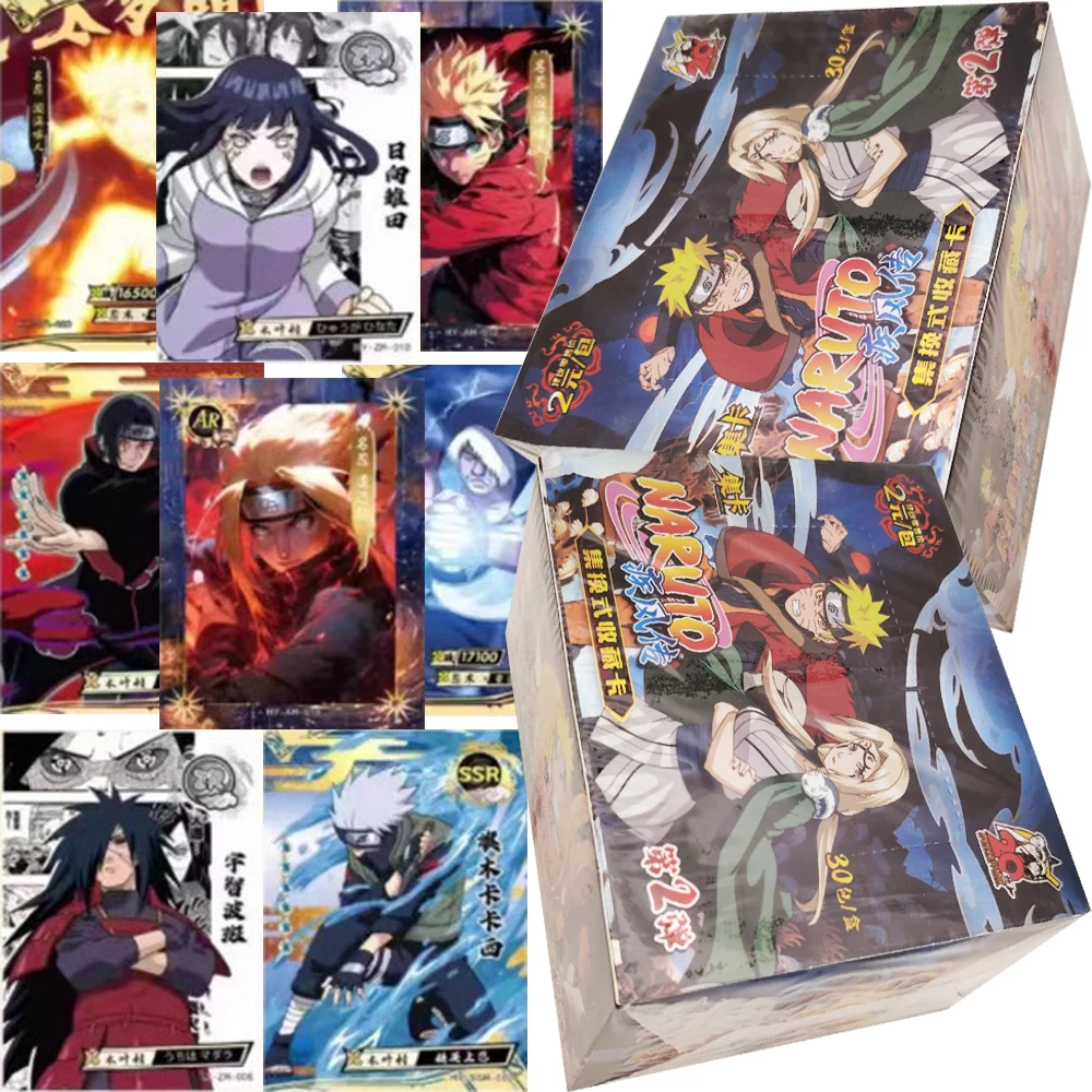 ナルトコレクションカードブースターボックスクラシック熱血キャラクター創造的で精巧なアニメ周辺カードファミリーテーブルおもちゃ