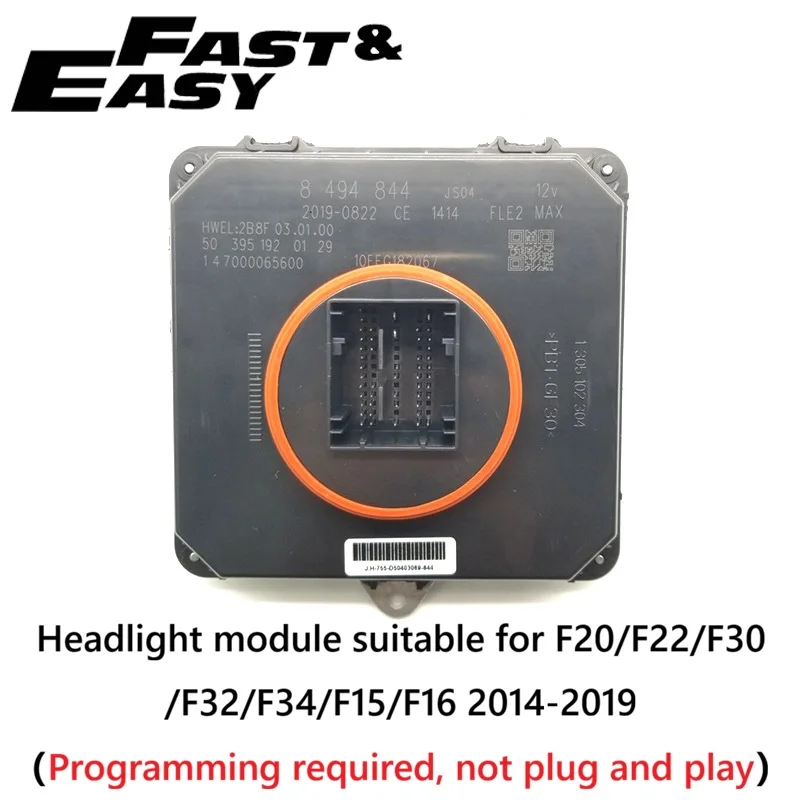 Aftermarket new 63118494844 6311 8494 844 LED headlight module (Requires program) for BMW F20 F22 F30 F32 F34 F15 F16 2014-2019
