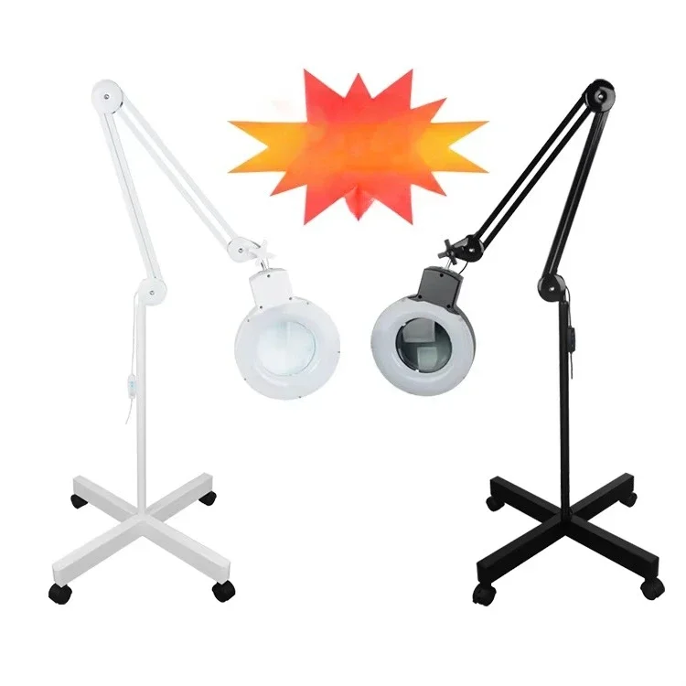 Fashion Nail Light Emitting Diode Beauty, Hairdressing Desk Floor Rack, Rolling Light Eyelash Extension Light, Nail magnifying