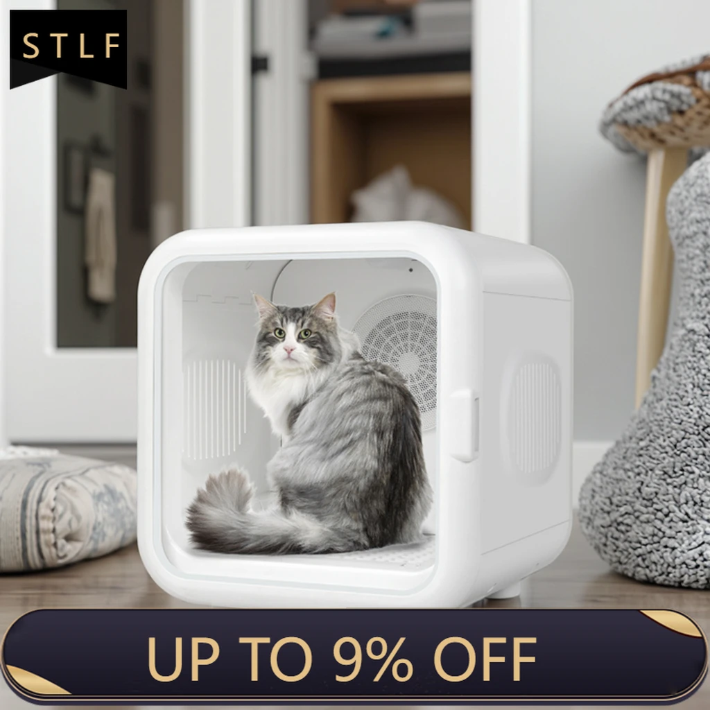 

STLF JW Интеллектуальная полностью автоматическая бесшумная экологичная сушильная камера для животных из ABS-пластика, 62 л, большая емкость, универсальная сушилка для собак и кошек