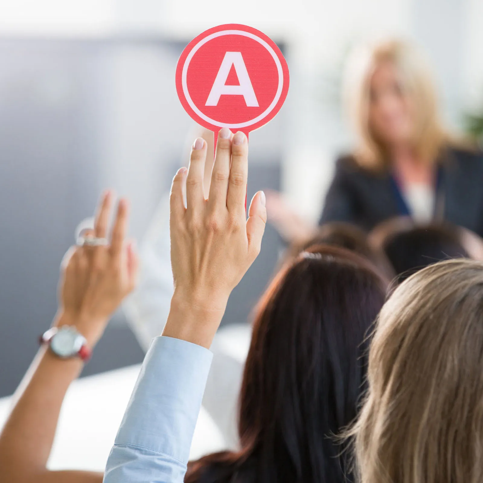 

4pcs Foam Answer Board Reusable Abcd Letter Voting Paddle For Classroom Interactive Scoring Auction Event Lightweight Handheld