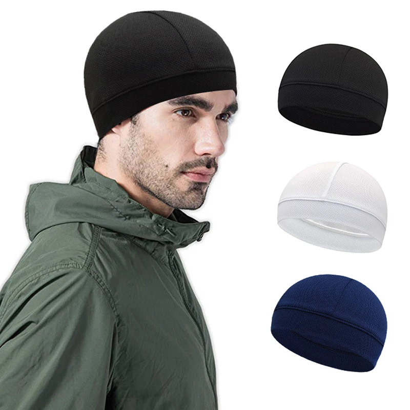 Motorcycle Riding Helmet Lining Hat Cooling Skull Cap Breathable Sweat Wicking Cycling Running