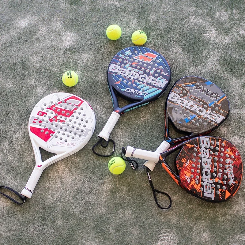 PADEL de raqueta de tenis con jaula de placa Baiboli Universal de fibra de carbono para hombres y mujeres