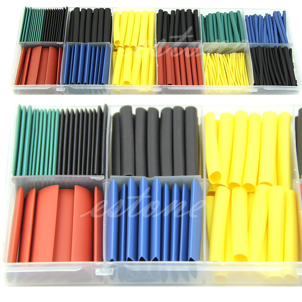 

280x Assortment Ratio 2:1 Heat Shrink Tubing Tube Sleeving Wrap with Box NEW