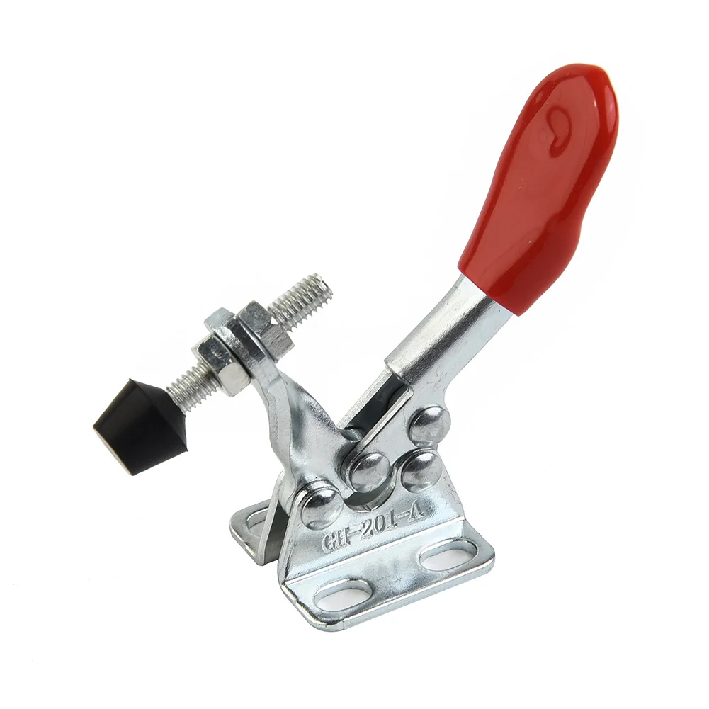 4pcs GH201A Horizontal Vertical Toggle Clamp 27KG Quick-Release Tool Horizontal Clamps Hand Heavy Duty Tooling Accessories