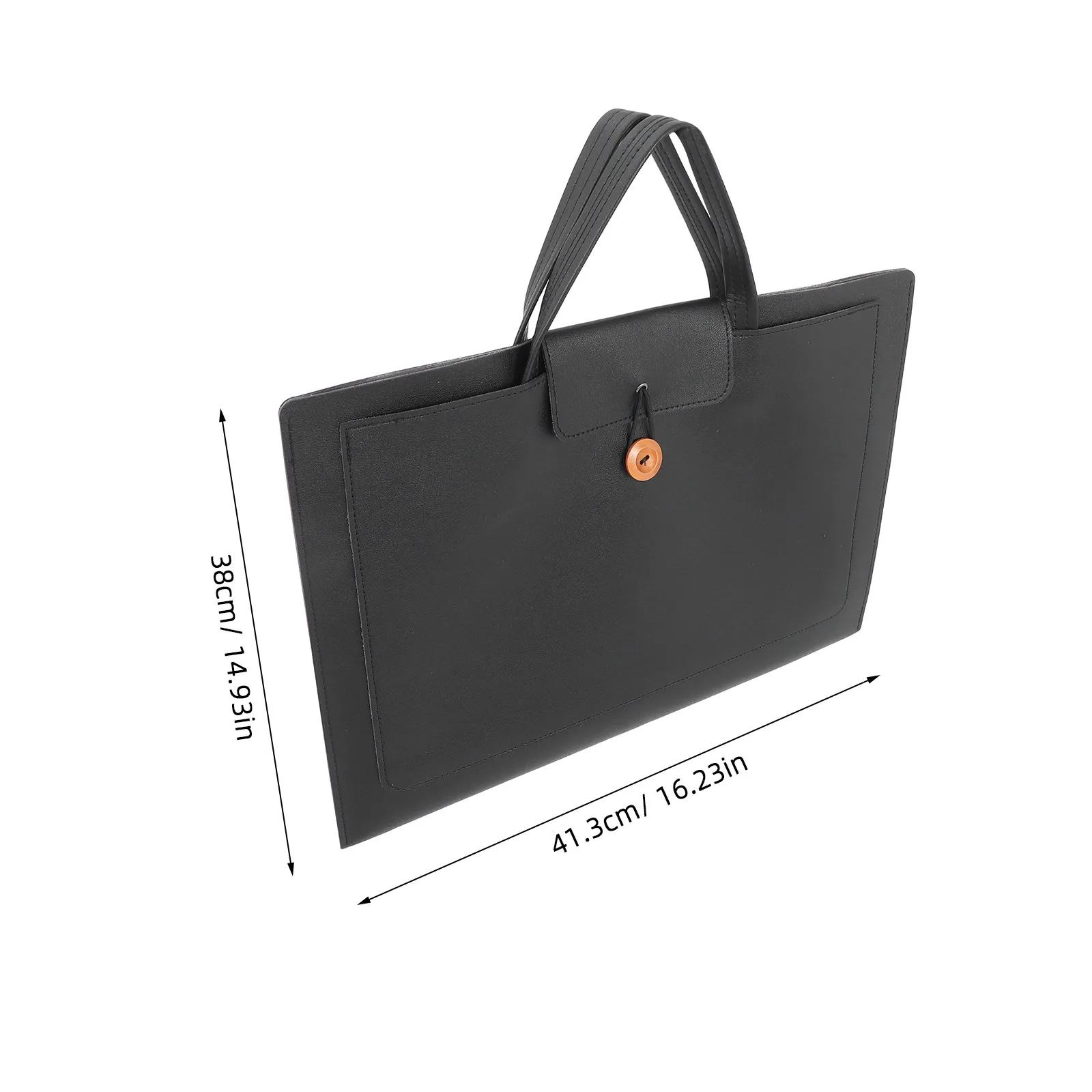 15 Inch Laptop Bag PU Business Briefcase for Women and Men Ergonomic Handle Waterproof Design Tablet Document Storage