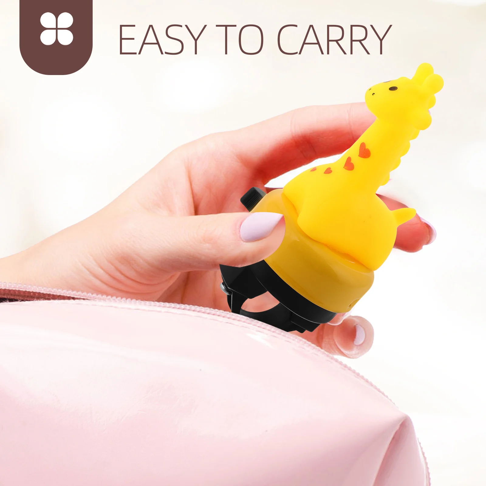 جرس دراجة للأطفال لطيف الكرتون الغزلان الأصفر بصوت عال هش دراجة صغيرة حلقة طفل الدراجة اكسسوارات جرس تحذير السلامة