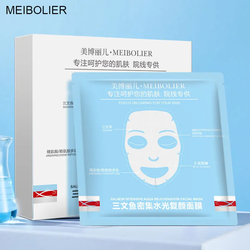 

SalmonBio Collagen Face Mask Anti Wrinkle Fade Face Fine Line Lift Firm Skin Anti-Aging Brighten SkinCare Korean Cosmetics