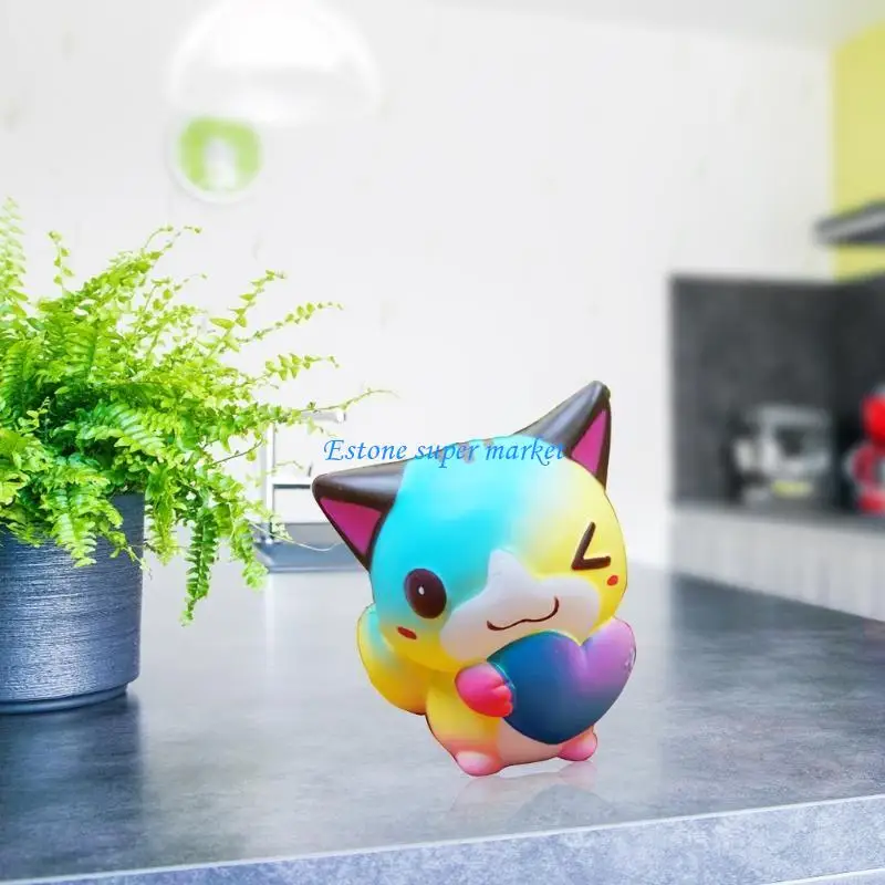 090b ของเล่นบีบคิตตี้ประสาทสัมผัสฟู้ดเจ็ตบอลรุ้งสีรุ้ง