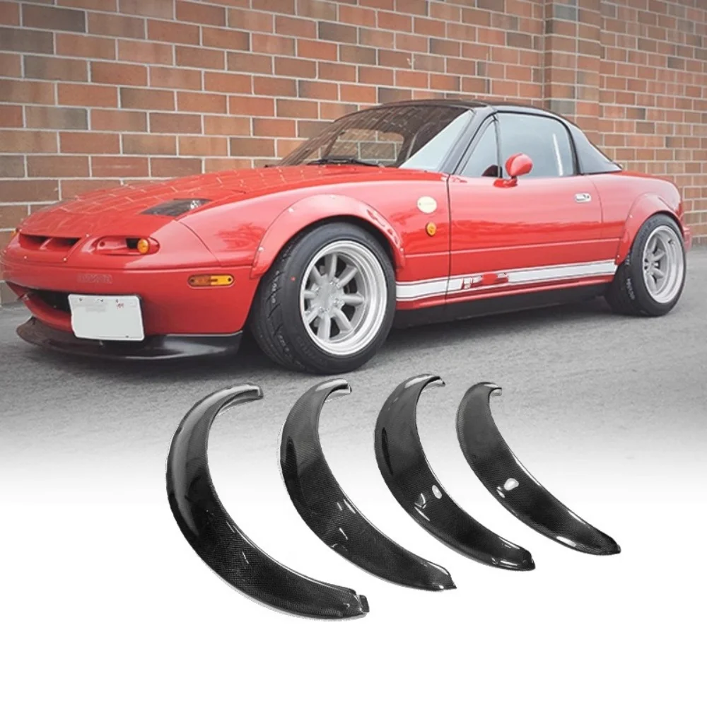 

For Mazda Miata MX5 Modified Carbon Fiber Car Fender Flares Arch Wheel Eyebrow Protector Mudguard Sticker