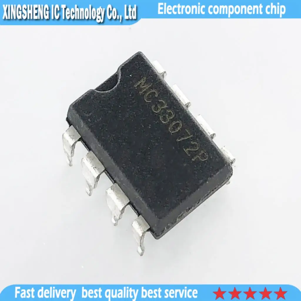 10pcs/lot  MC33072 MC33072P DIP-8  In Stock