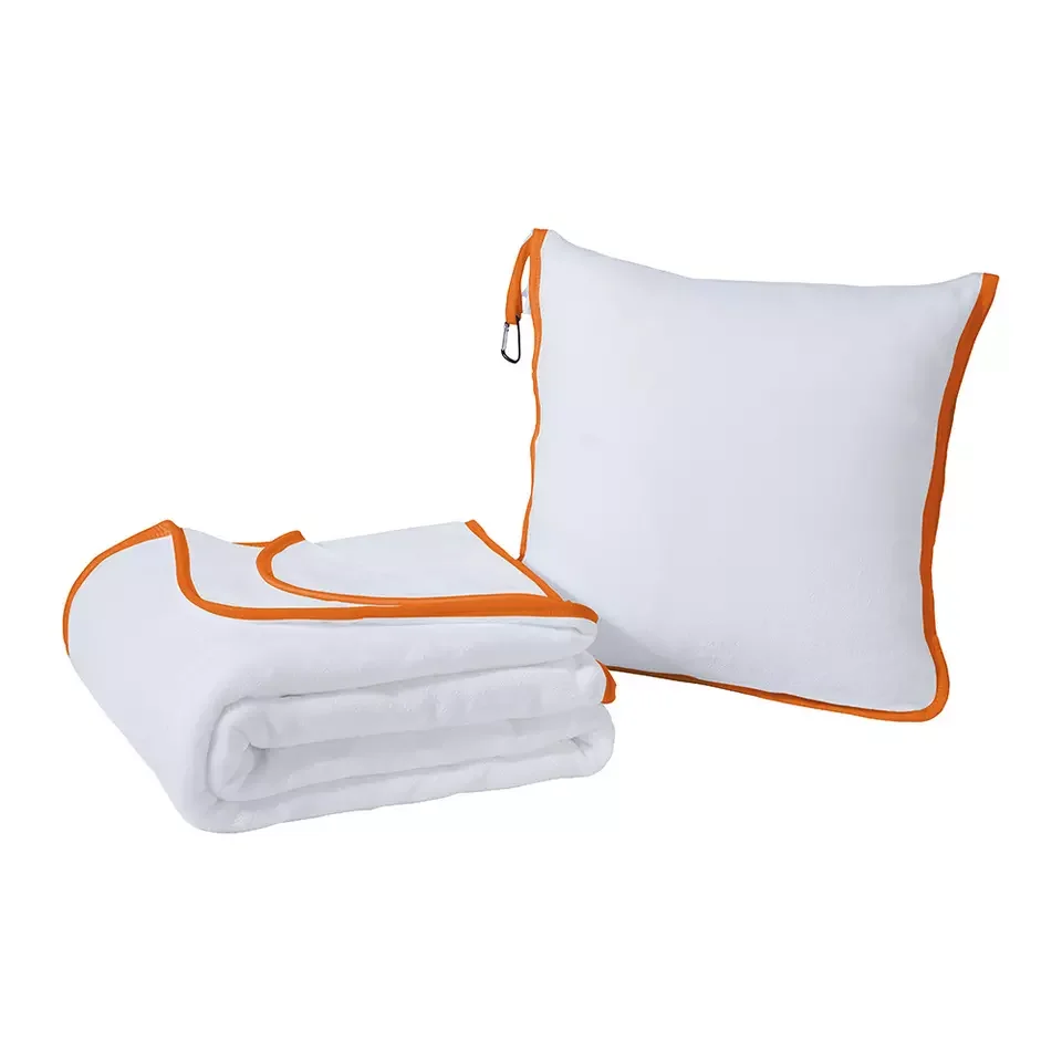 Plush Cozy Sublimation Blank Blanket Foldable 2 In 1 Pillows Cushions Quilt Car Travel Soft Bag Living Room Office