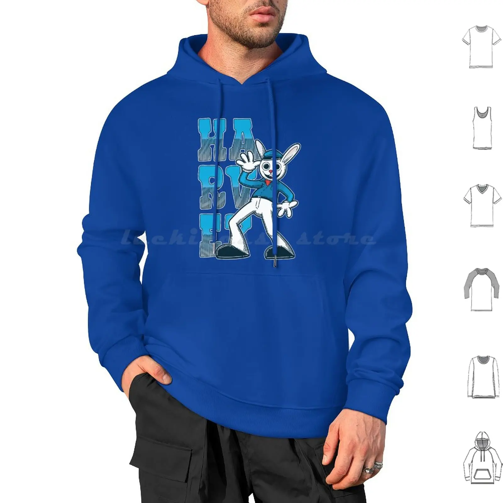 Harvey! Hoodies Long Sleeve Roadside Attraction Oregon Oregon Landmarks Aloha Oregon Hillsboro Rabbit Cartoon Bunny