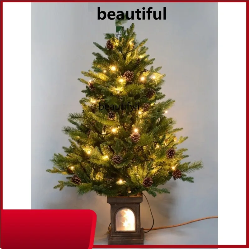 

Christmas family outfit PE mixed 1.2 meters small window LED luminous Christmas tree, luminous H