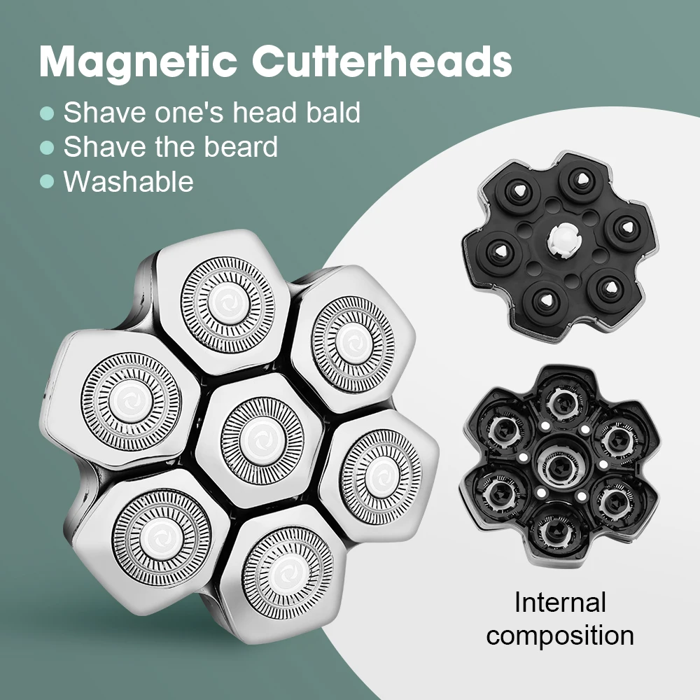 

Multi-Blade Smart Razor Accessories New Men'S Multi-Function Washable Rotary Barber Shaver Razor Razor Spare Head