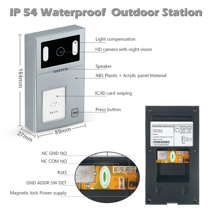 Personalizar o idioma Câmera IP, Foto Instantâneo, Adaptador de Energia, Voip Sip Industrial, Interfone, Sistema Telefônico, Video Door Phone