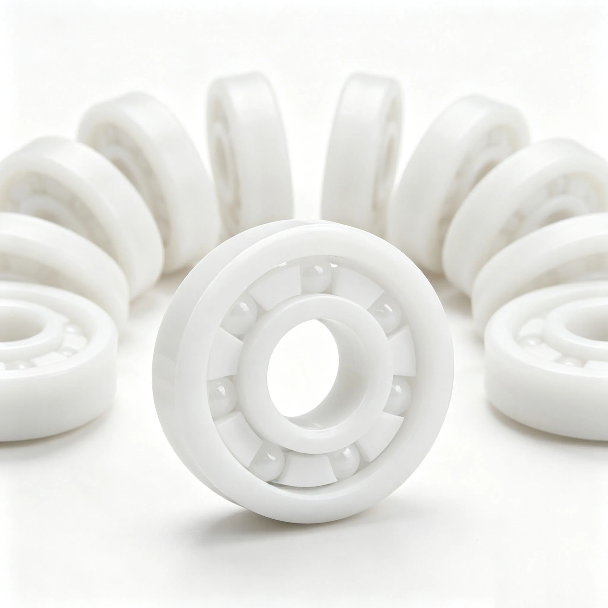 Zirconia Full Ceramic Bearing 608/6000 Series ID 8-70mm PEEK Cage Corrosion-Resistant Non-Magnetic Insulated Sealed Optional
