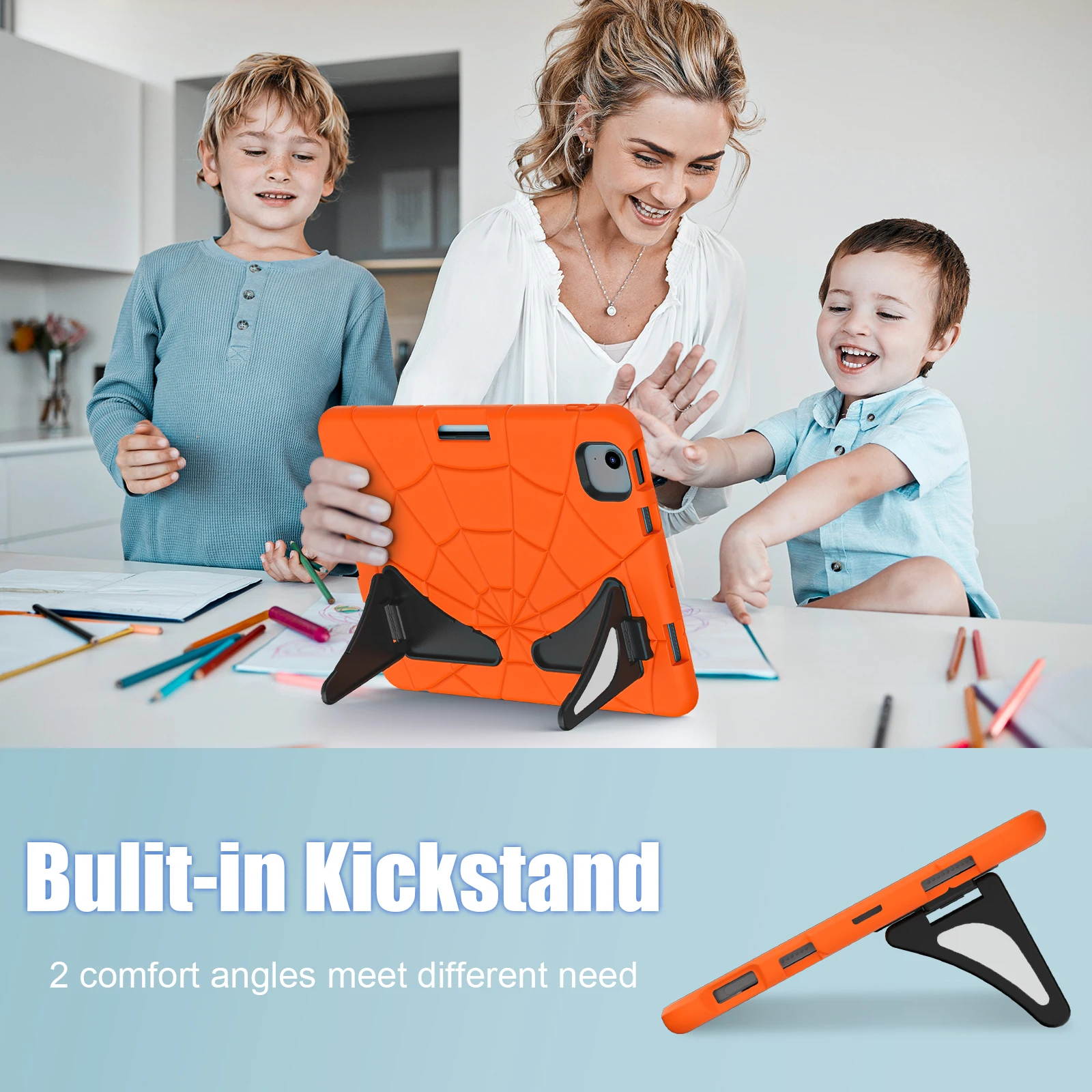 

Универсальный чехол-подставка для iPad Air 11 2026 M4 2025 M3 2024 M2 A3460 A3463 A3266 A3267 A3270 A2902 A2903 A2904, милый детский чехол