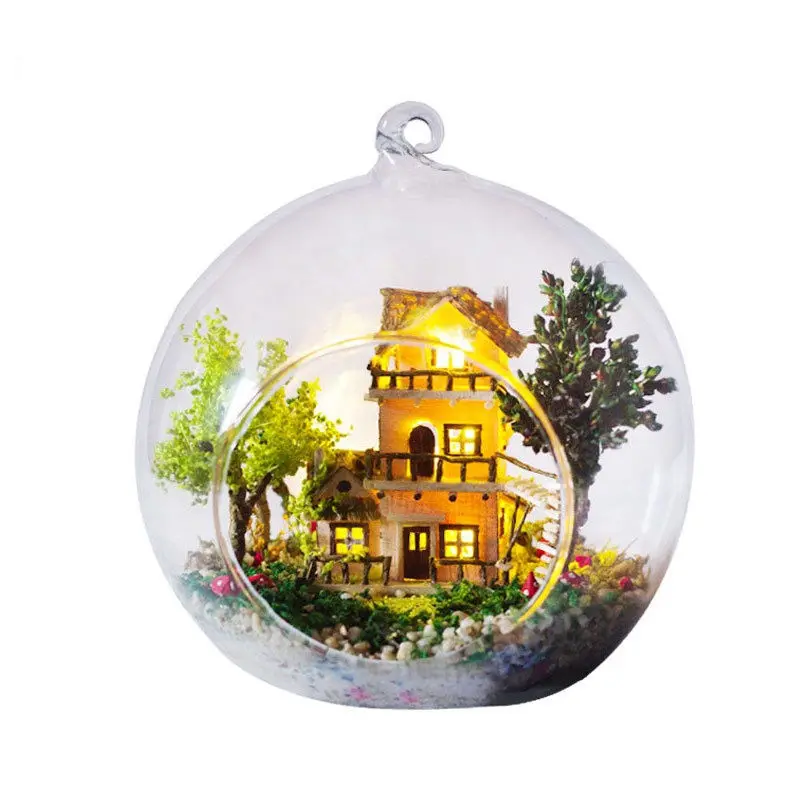 لتقوم بها بنفسك كرة زجاجية المشهد الصغير منزل صغير ثلاثية الأبعاد اللبنات لغز لعبة تعليمية هدية رومانسية للأزواج بنين بنات 2025 #2