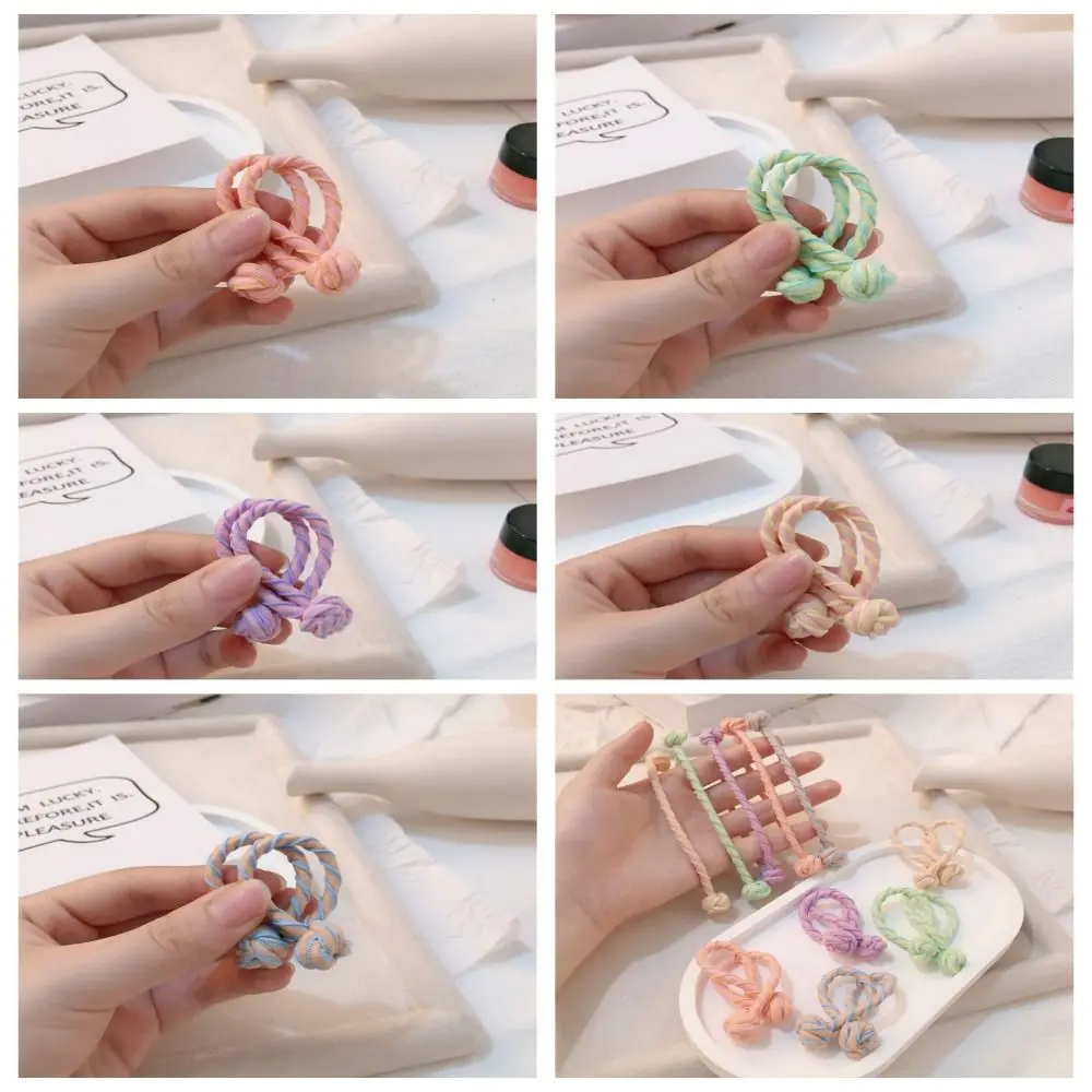 

Elegant High Elastic Chinese Knot Hair Rope Headdress Korean Style Candy Color Hair Tie Rubber Band Ponytail Holder Female/Girls