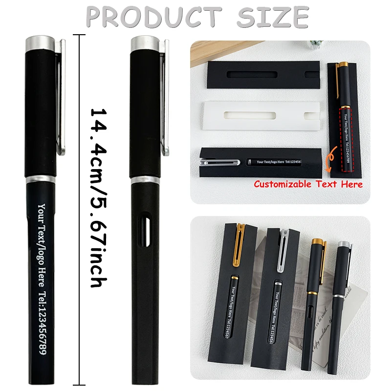 25Sets Large Capacity Neutral Gel Pens Customizable Logo Pen Personalized Office Gift Set Elegant Promotional Student Pens