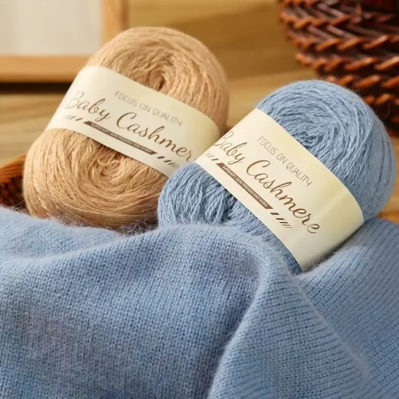 Multi-color Baby Cashmere Wool Yarn Ball Comfortable Hand Knitting Thread For Beginner DIY Sweater Scarf Shawl Crochet Supplies