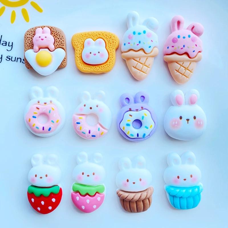 10Pcs Neue Nette Mini Cartoon Tier/Blume Harz der Flachen Rückseite Cabochons Haarnadel DIY Schmuck Handwerk Dekoration Zubehör