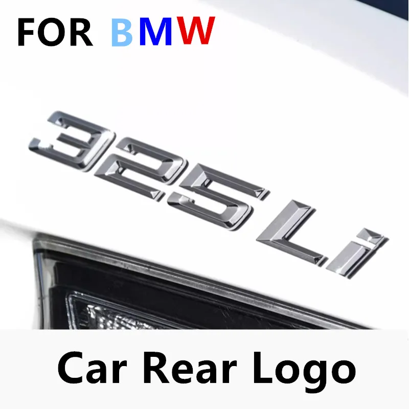 Car Tail Marker Trunk Decorative Stickers alphanumeric Badge Logo ABS material For BMW 3 series 320i 320Li 325i 325Li 330i 330Li