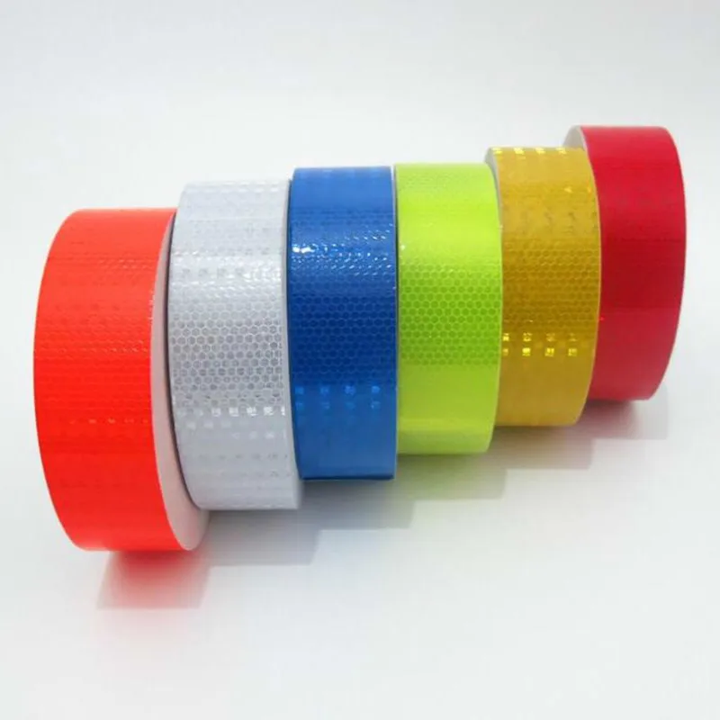 5 cm x 3 m waarschuwingsmarkering reflecterende tape autowiel veiligheidsreflectorstrip zelfklevende fiets autosticker fietsaccessoires