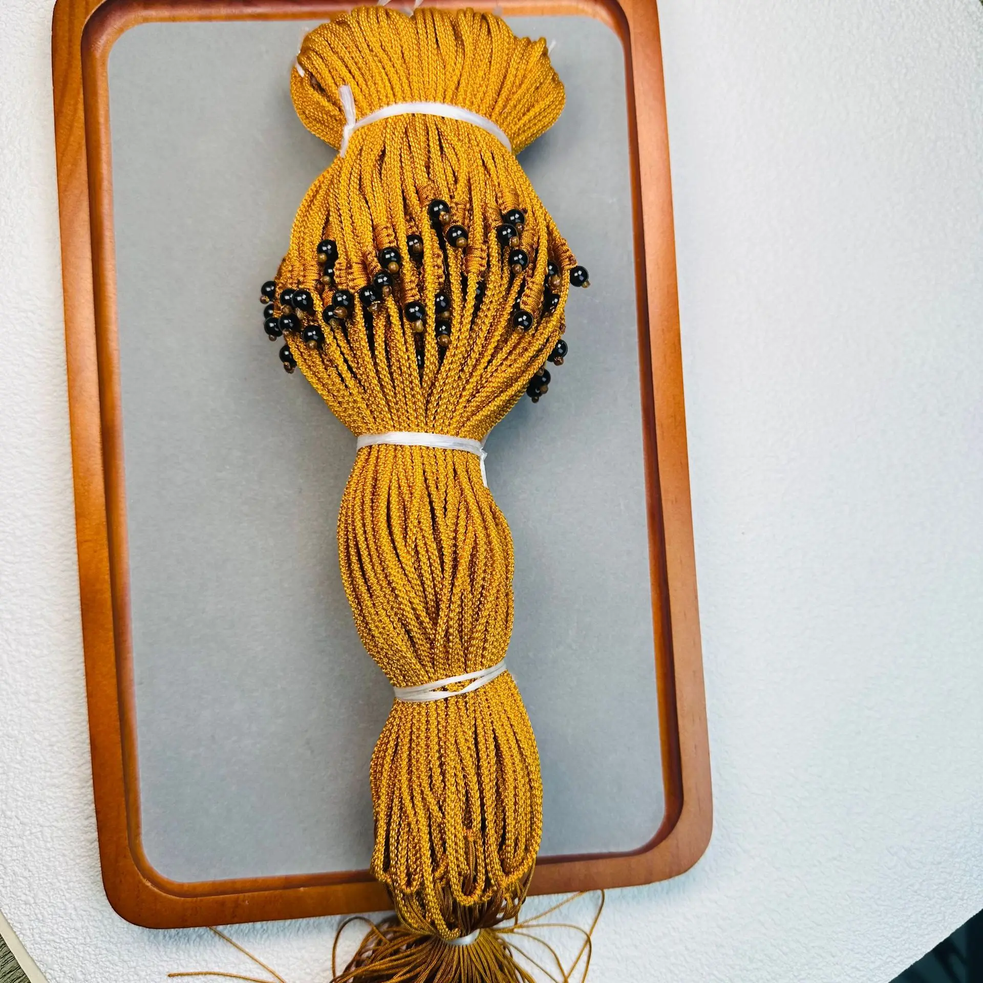 100 Items 2mm Thread Pineapple Rope Handmade Pendant Rope Adjustable Amber Agate Jade Pendant Jade Thread Necklace Rope