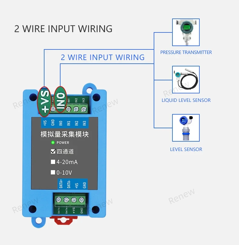 Imagem -05 - Módulo de Aquisição de Sinal Digital Analógico ai Isolado Rs485 Modbus Rtu Communication Converter Canais 010v