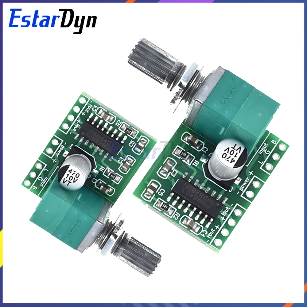 Estardyn PAM8403 Mini 5V digitale kleine Leistungsverstärkerplatine mit Schaltpotentiometer, USB-Netzteil verfügbar